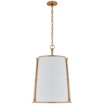 Hastings Pendant - Hand-Rubbed Antique Brass / White
