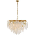 Cora Chandelier - Antique-Burnished Brass / Alabaster