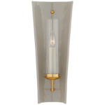 Downey Wall Sconce - Shellish Gray / Gild / Clear