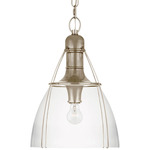 Prestwick Pendant - Antique Nickel / Clear
