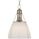 Prestwick Pendant - Antique Nickel / White