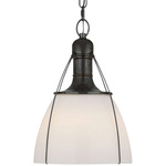 Prestwick Pendant - Bronze / White