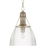 Prestwick Pendant - Antique Nickel / Clear