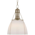 Prestwick Pendant - Antique Nickel / White