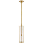 Calix Pendant - Hand Rubbed Antique Brass / Clear