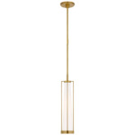 Calix Pendant - Hand Rubbed Antique Brass / White