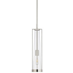 Calix Pendant - Polished Nickel / Clear