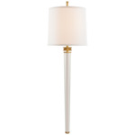 Lyra Wall Sconce - Hand-Rubbed Antique Brass / Crystal / Linen