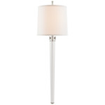 Lyra Wall Sconce - Polished Nickel / Crystal / Linen