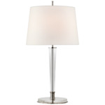 Lyra Table Lamp - Polished Nickel / Crystal / Linen
