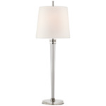 Lyra Buffet Lamp - Polished Nickel / Crystal / Linen