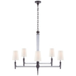 Lyra Chandelier - Bronze / Crystal / Linen