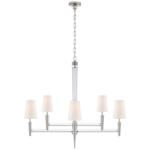 Lyra Chandelier - Polished Nickel / Crystal / Linen