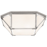 Morris Ceiling Light - Polished Nickel / White