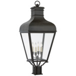 Fremont Outdoor Post Light - French Rust / Clear