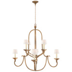 Flemish Chandelier - Gilded Iron / Linen