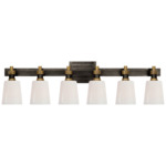 Bryant Bathroom Vanity Light - Bronze / Hand-Rubbed Antique Brass / White