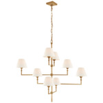 Jane Chandelier - Hand-Rubbed Antique Brass / Linen