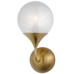 Cristol Wall Sconce - Hand Rubbed Antique Brass / White Strie