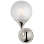 Cristol Wall Sconce - Polished Nickel / White Strie