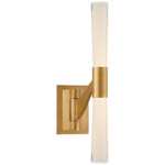 Brenta Articulating Wall Sconce - Hand Rubbed Antique Brass / White