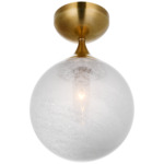 Cristol Ceiling Light - Hand-Rubbed Antique Brass / White Strie