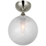 Cristol Ceiling Light - Polished Nickel / White Strie
