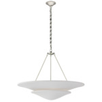 Mollino Chandelier - Polished Nickel / Plaster White