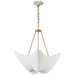 Cosima Chandelier - Hand Rubbed Antique Brass / Plaster White