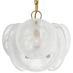 Loire Petite Chandelier - Gild / White Strie