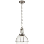 Gracie Dome Pendant - Antique Nickel / Clear