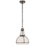 Gracie Dome Pendant - Bronze / White