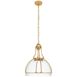 Gracie Dome Pendant - Antique-Burnished Brass / Clear