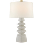 Andreas Table Lamp - White Crackle / Linen