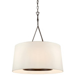 Dauphine Pendant - Aged Iron / Linen