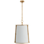 Hastings Pendant - Hand-Rubbed Antique Brass / White