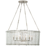 Cadence Drum Chandelier - Polished Nickel / Antique Mirror