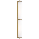 Calliope LED Bathroom Vanity Light - Hand-Rubbed Antique Brass / White