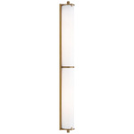 Calliope LED Bathroom Vanity Light - Hand Rubbed Antique Brass / White