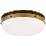Hicks LED Ceiling Light - Bronze / Hand-Rubbed Antique Brass / White