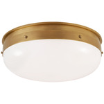 Hicks LED Ceiling Light - Hand Rubbed Antique Brass / White