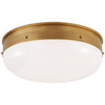 Hicks LED Ceiling Light - Hand-Rubbed Antique Brass / White