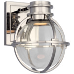 Gracie Wall Sconce - Polished Nickel / Clear