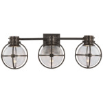 Gracie Bathroom Vanity Light - Bronze / Clear