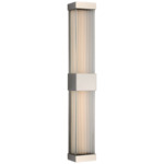 Vance Double Wall Sconce - Polished Nickel / Clear
