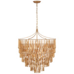 Vacarro Chandelier - Antique Gold Leaf