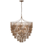 Vacarro Chandelier - Antique Bronze Leaf