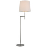 Clarion Floor Lamp - Polished Nickel / Linen
