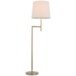 Clarion Floor Lamp - Soft Brass / Linen