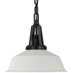 Layton Pendant - Bronze / Matte White